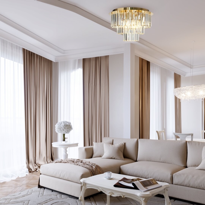 Plafondlamp MILANO 6xE14/40W/230V goud