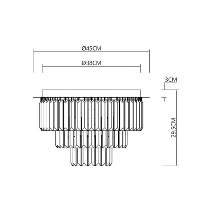 Plafondlamp MILANO 6xE14/40W/230V goud