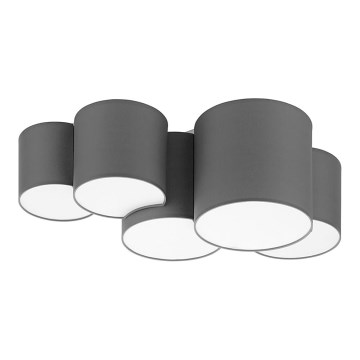 Plafondlamp MONA 5xE27/15W/230V grijs