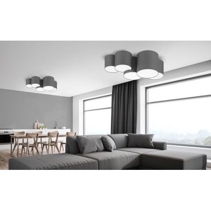 Plafondlamp MONA 5xE27/15W/230V grijs