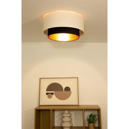 Plafondlamp NATIA 1xE27/60W/230V Ø 45 cm wit/zwart