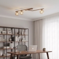 Plafondlamp NATON 3xE14/10W/230V beige/rookbeige