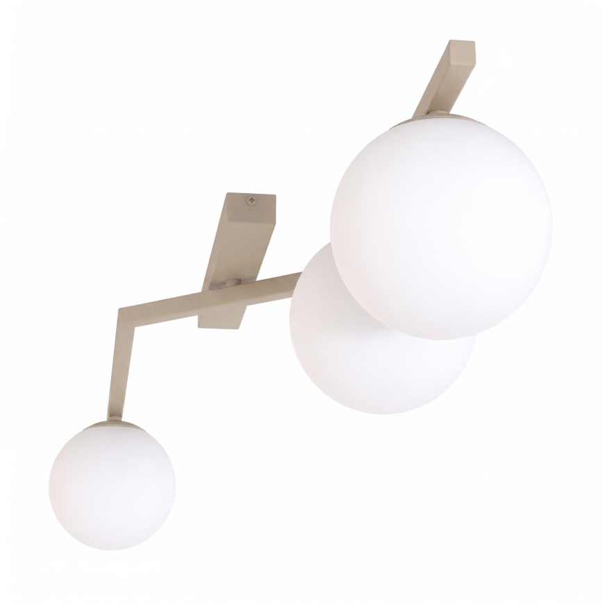 Plafondlamp NATON 3xE14/10W/230V beige/wit