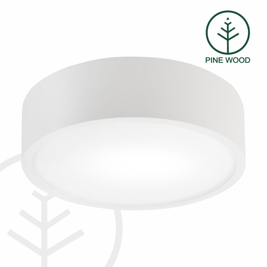 Plafondlamp NATURAL 1xE27/15W/230V Ø 27,5 cm grenen/wit