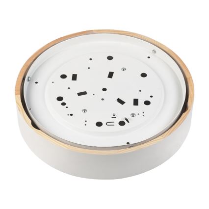 Plafondlamp NATURAL 3xE27/15W/230V Ø 37,5 cm grenen/wit