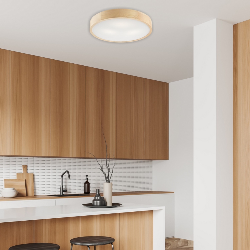 Plafondlamp NATURAL 3xE27/60W/230V Ø 47,5 cm grenen