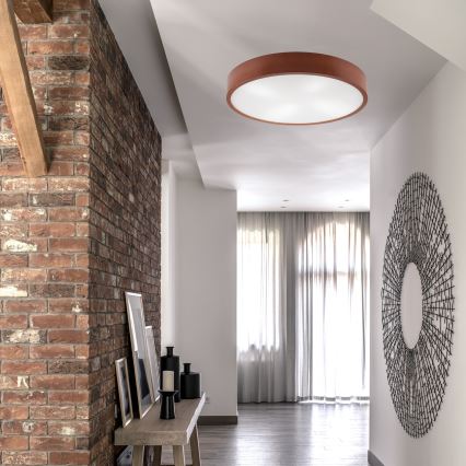 Plafondlamp NATURAL 4xE27/60W/230V ø 57 cm grenen/bruin