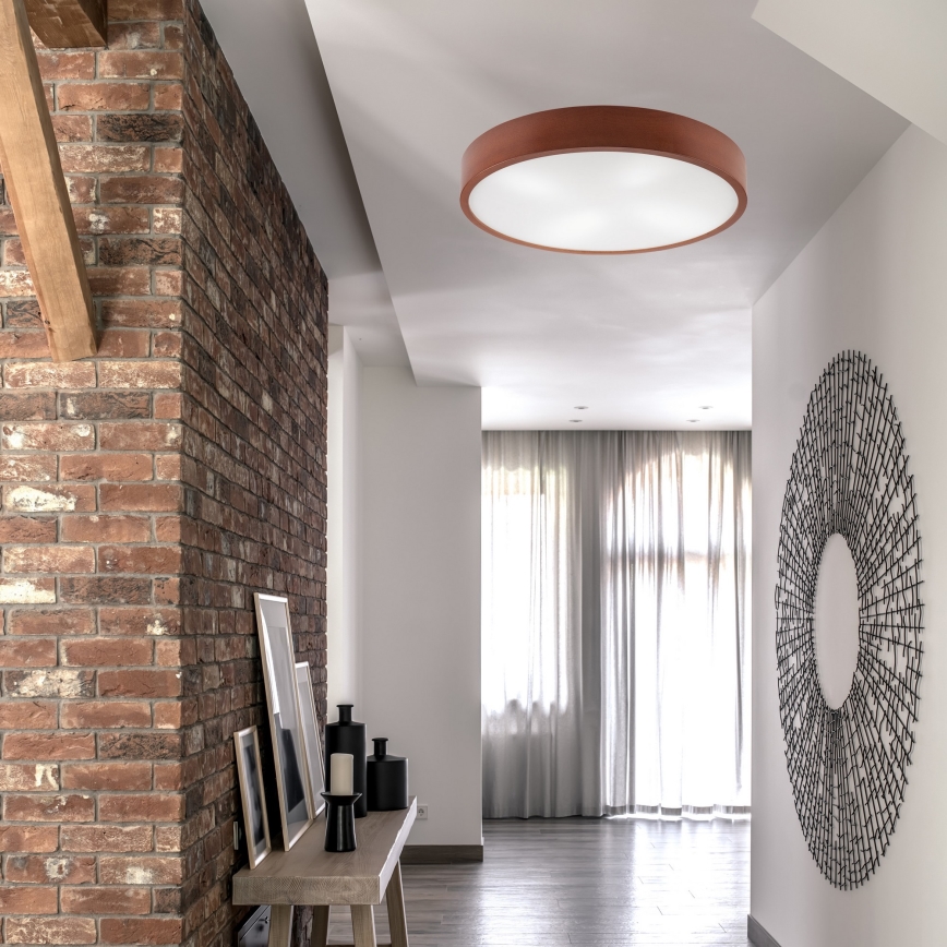 Plafondlamp NATURAL 4xE27/60W/230V ø 57 cm grenen/bruin