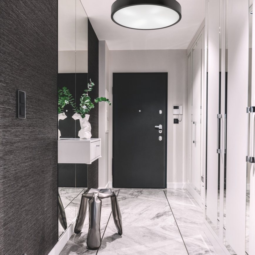 Plafondlamp NATURAL 4xE27/60W/230V ø 57 cm wengé/grenen