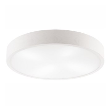 Plafondlamp NATURAL 4xE27/60W/230V ø 57 cm wit/grenen