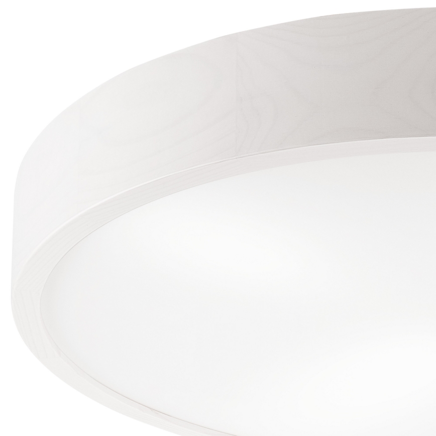 Plafondlamp NATURAL 4xE27/60W/230V ø 57 cm wit/grenen