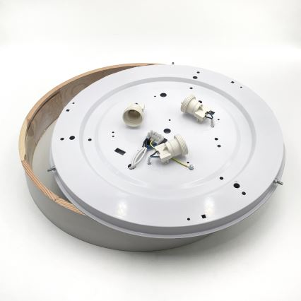 Plafondlamp NATURAL 5xE27/15W/230V Ø 47,5 cm grenen/wit