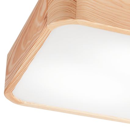 Plafondlamp NATURAL SQUARE 2xE27/15W/230V 35x35 cm grenen