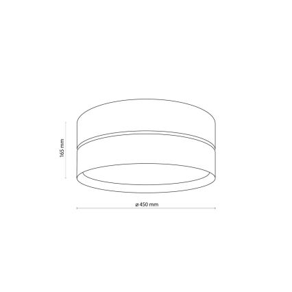 Plafondlamp NICOL 4xE27/15W/230V Ø 50 cm fineer/zwart