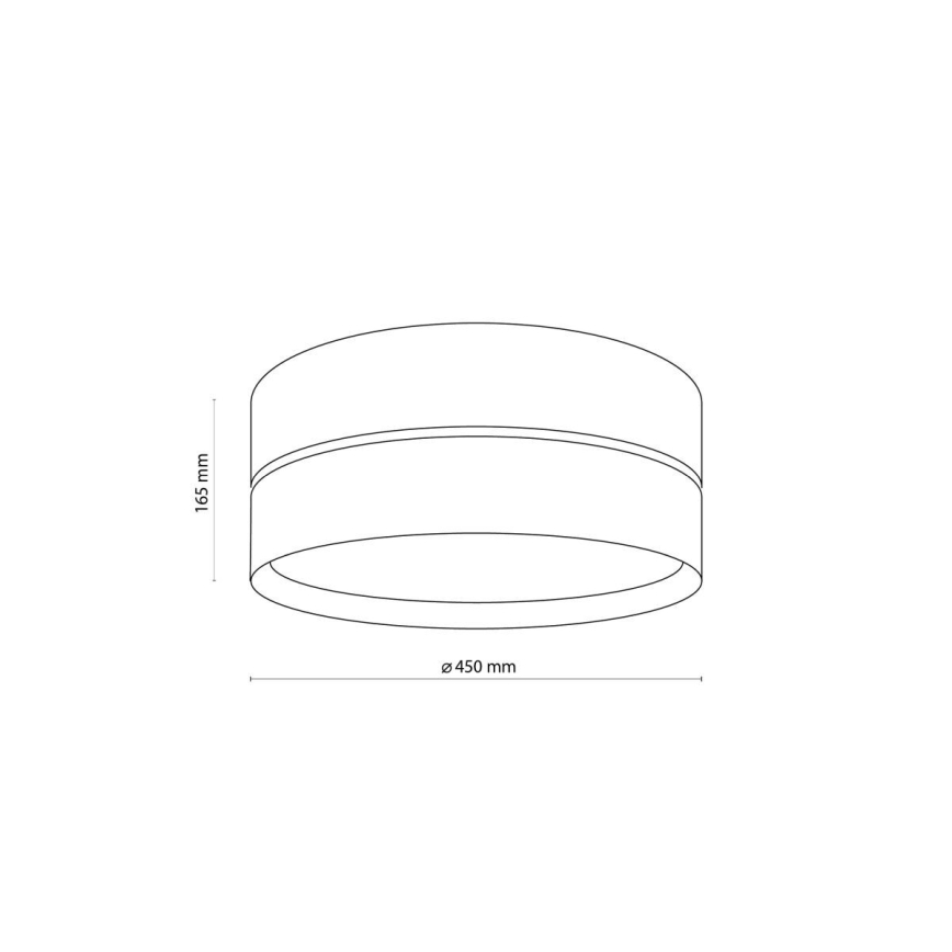 Plafondlamp NICOL 4xE27/15W/230V Ø 50 cm fineer/zwart