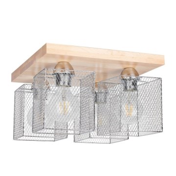 Plafondlamp NORMAN WOOD 4xE27/25W/230V Berk