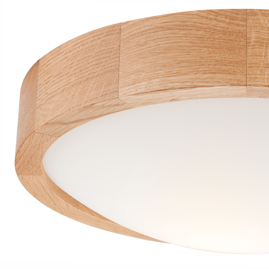 Plafondlamp OAK SLIM 1xE27/60W/230V eiken ø 27 cm