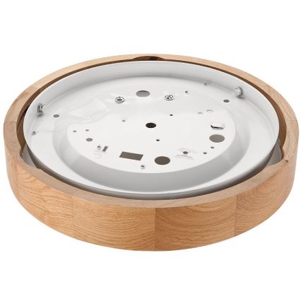 Plafondlamp OAK SLIM 1xE27/60W/230V eiken ø 27 cm