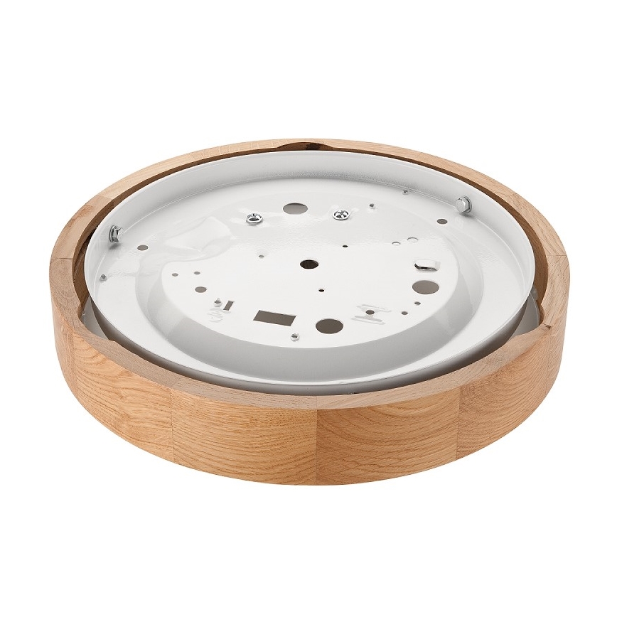 Plafondlamp OAK SLIM 1xE27/60W/230V eiken ø 27 cm