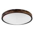Plafondlamp OAK SMOKY SLIM 3xE27/15W/230V Ø 47 cm eiken/donkerbruin