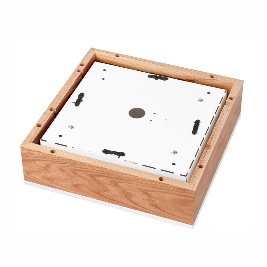 Plafondlamp OAK SQUARE 2xE27/15W/230V 31x31 cm eiken/wit
