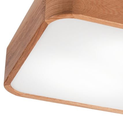 Plafondlamp OAK SQUARE 2xE27/15W/230V 35x35 cm eiken