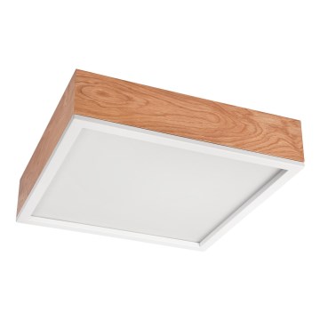 Plafondlamp OAK SQUARE 4xE27/15W/230V 39x39 cm eiken/wit