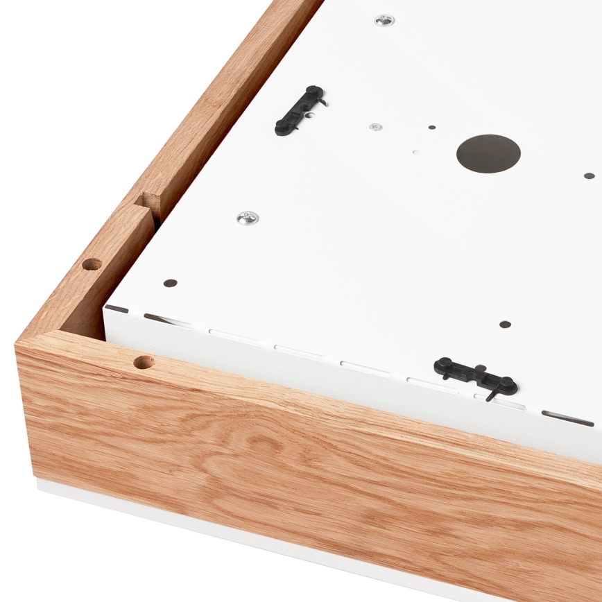 Plafondlamp OAK SQUARE 4xE27/15W/230V 39x39 cm eiken/wit