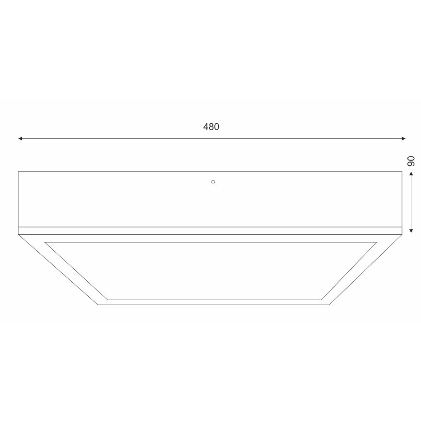 Plafondlamp OAK SQUARE 4xE27/15W/230V 48x48 cm eiken/wit