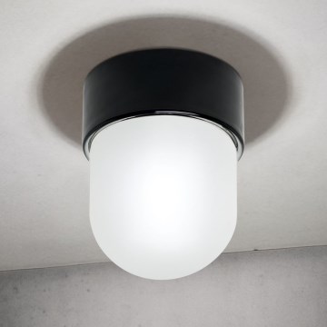 Plafondlamp OSTIA 1xE27/40W/230V Ø 9,8 cm zwart