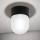 Plafondlamp OSTIA 1xE27/40W/230V Ø 9,8 cm zwart