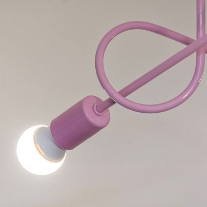 Plafondlamp OXFORD 3xE27/15W/230V roze