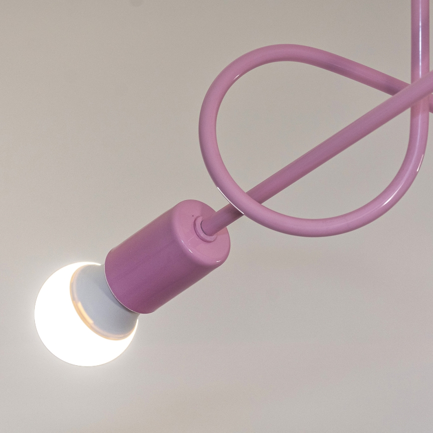 Plafondlamp OXFORD 3xE27/15W/230V roze