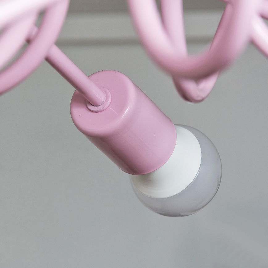 Plafondlamp OXFORD 3xE27/15W/230V roze