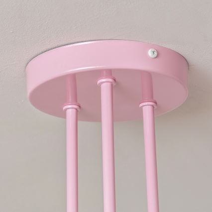 Plafondlamp OXFORD 3xE27/15W/230V roze
