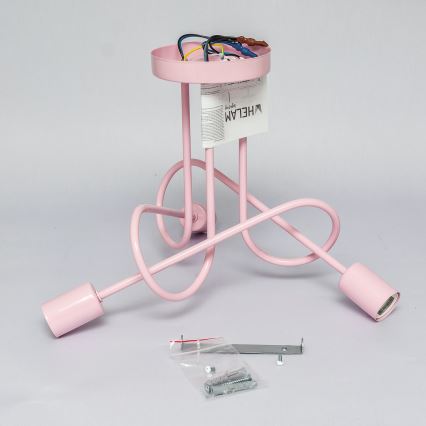 Plafondlamp OXFORD 3xE27/15W/230V roze