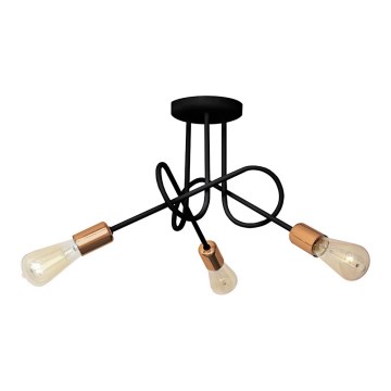 Plafondlamp OXFORD 3xE27/15W/230V zwart