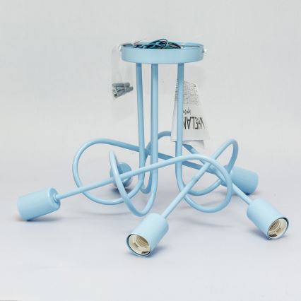 Plafondlamp OXFORD 5xE27/15W/230V blauw