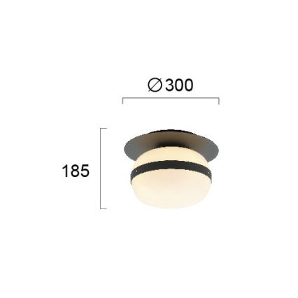 Plafondlamp PALMA 1xE27/40W/230V zwart