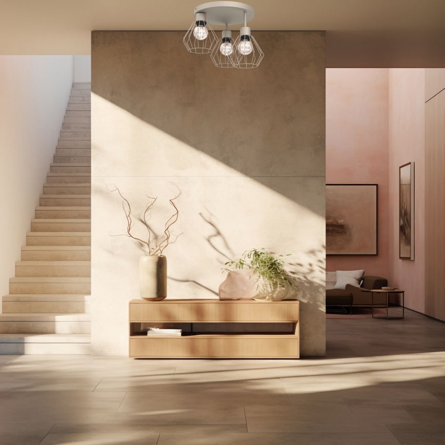 Plafondlamp PARKLA 3xE27/15W/230V beige