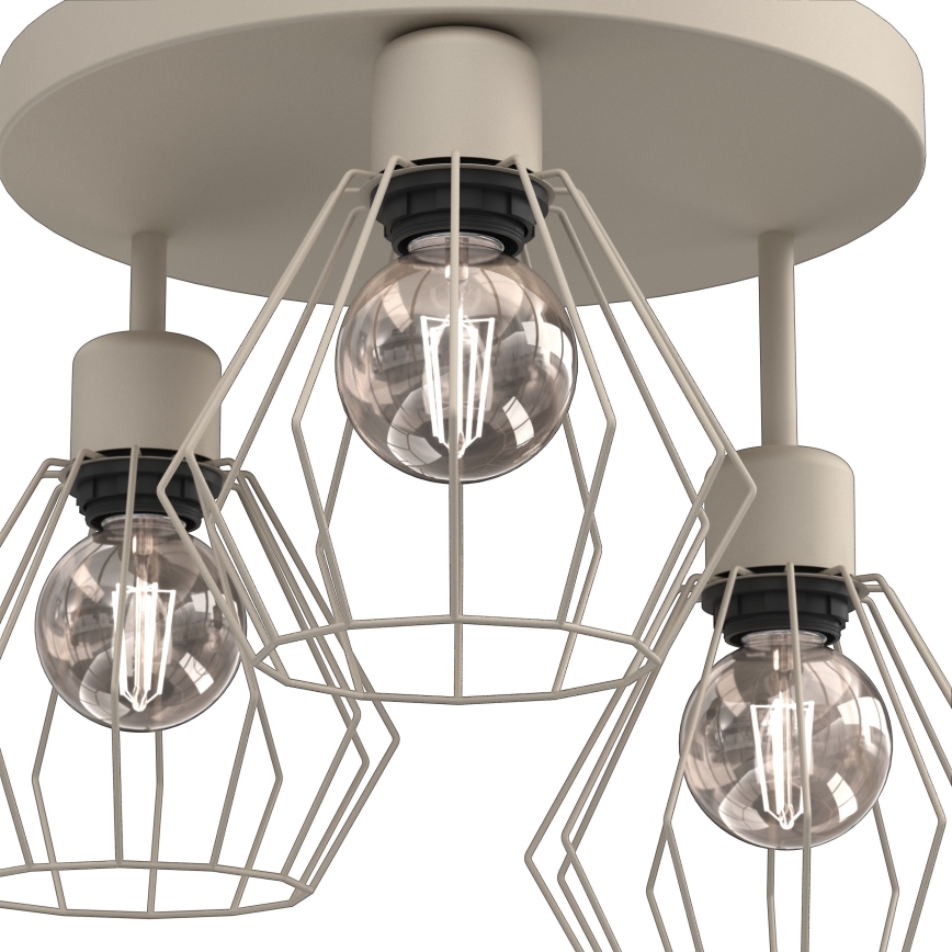 Plafondlamp PARKLA 3xE27/15W/230V beige