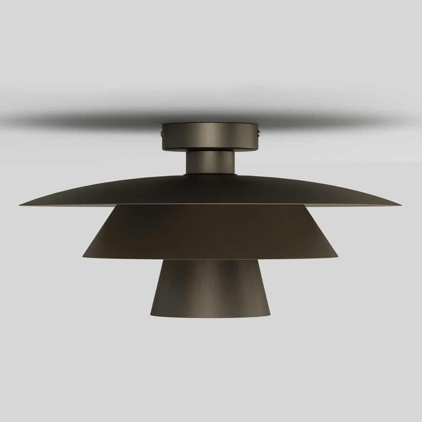 Plafondlamp PLATO 1xE27/15W/230V Ø 32 cm antraciet