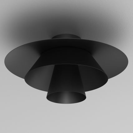 Plafondlamp PLATO 1xE27/15W/230V Ø 32 cm zwart