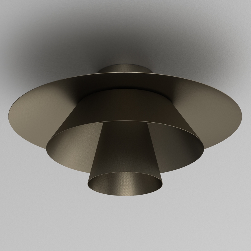 Plafondlamp PLATO 1xE27/15W/230V Ø 38 cm antraciet