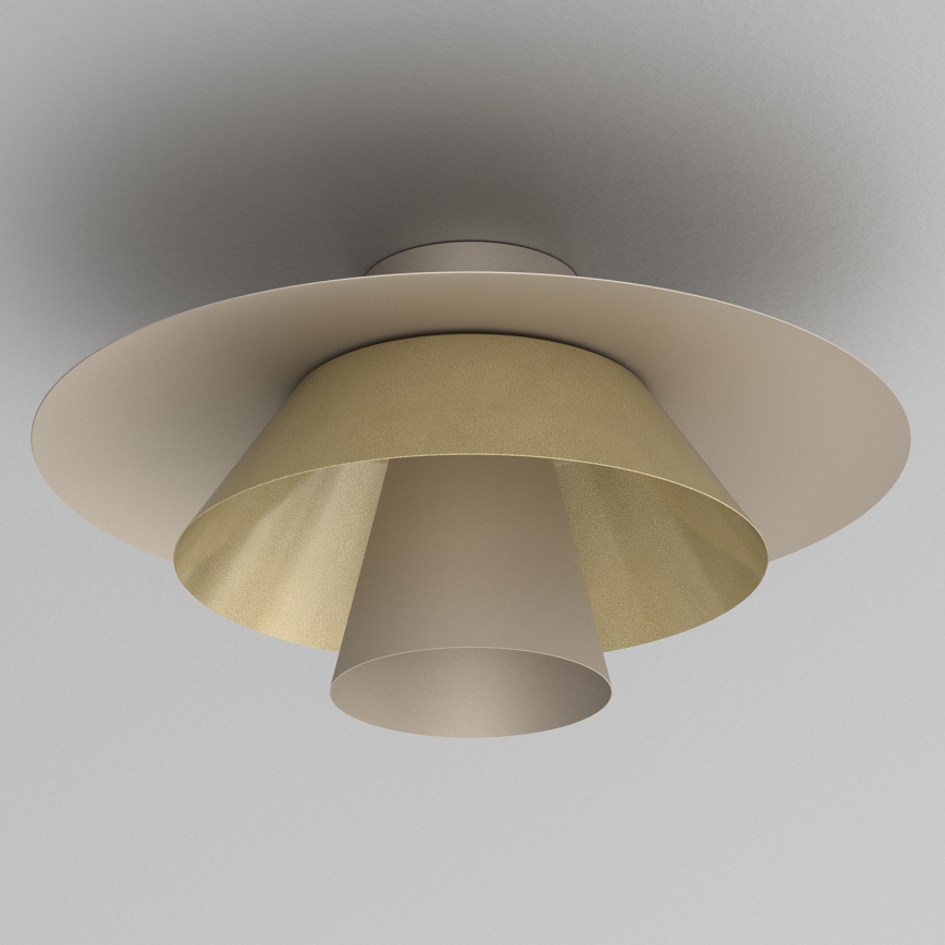 Plafondlamp PLATO 1xE27/15W/230V Ø 38 cm beige/goud