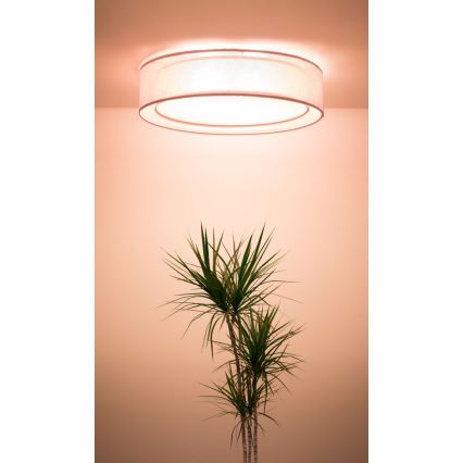 Plafondlamp PURO 2xE27/40W/230V Ø 50 cm roze