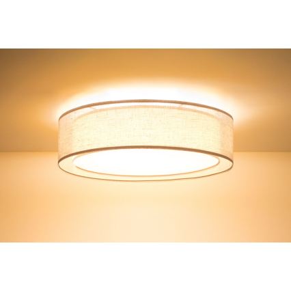 Plafondlamp PURO 2xE27/40W/230V Ø 60 cm beige