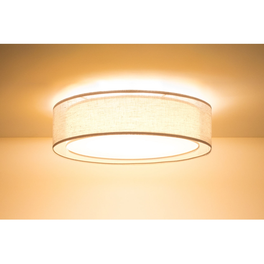 Plafondlamp PURO 2xE27/40W/230V Ø 60 cm beige