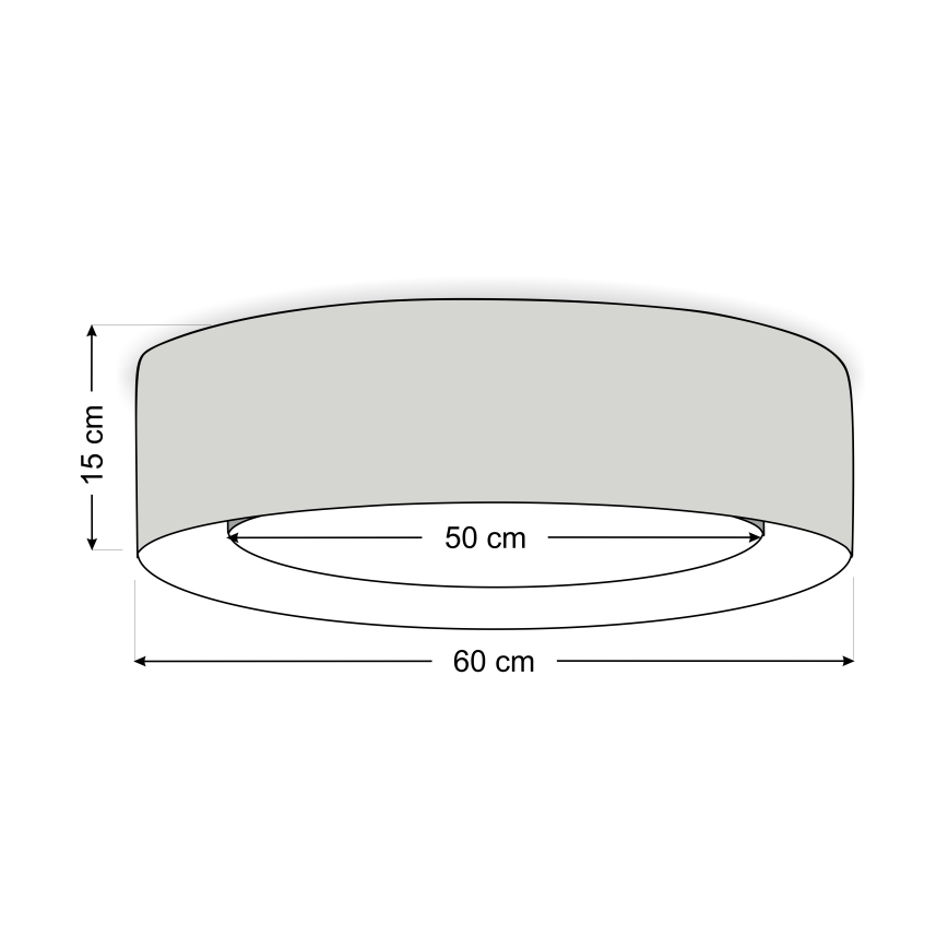 Plafondlamp PURO 2xE27/40W/230V Ø 60 cm beige