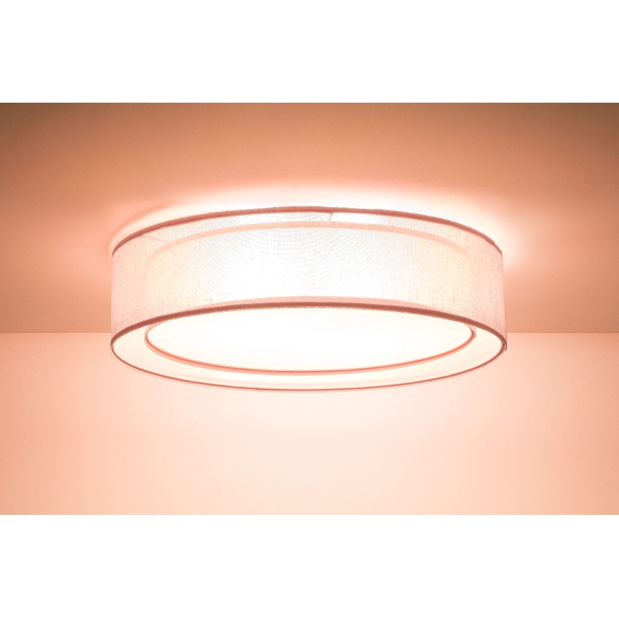 Plafondlamp PURO 2xE27/40W/230V Ø 60 cm roze